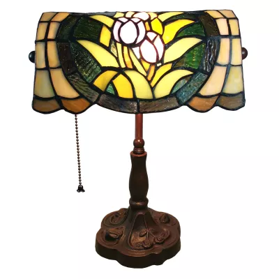 Clayre & Eef Schreibtischlampe Tiffany 25x25x42 cm E27/max 1x60W