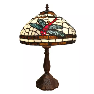 Clayre & Eef Tischlampe Tiffany Ø 31x47 cm E14/max 1x25W