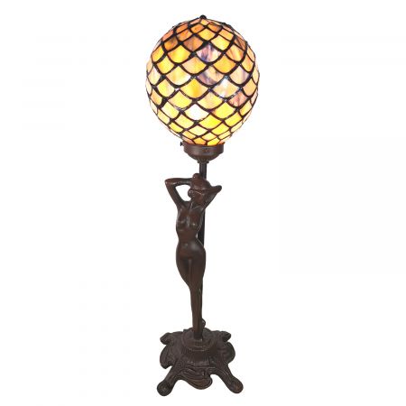 Clayre & Eef Tischlampe Tiffany 21x21x51 cm E14/max 1x25W