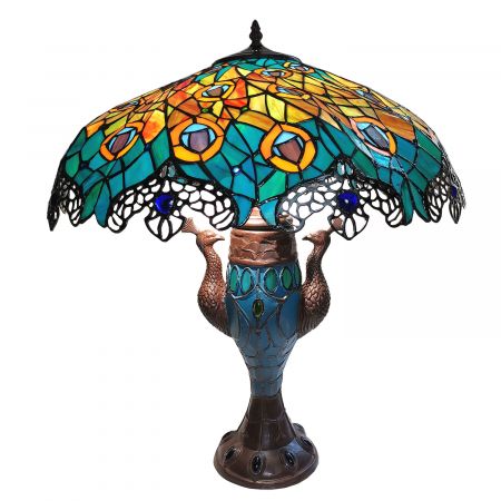 Clayre & Eef Tischlampe Tiffany Ø 56x68 cm»