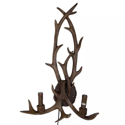 Clayre & Eef Wandlampe Geweih braun ca. 46 x 70 cm