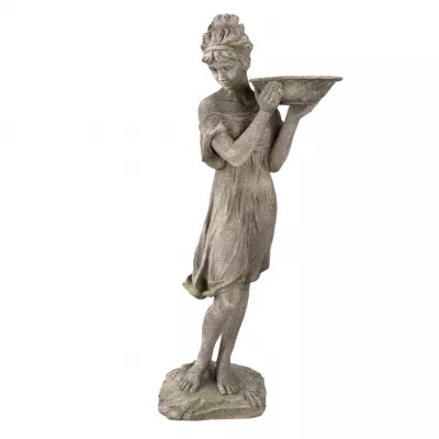 Clayre & Eef Bild Frau / Vogelbad 32x30x77 cm