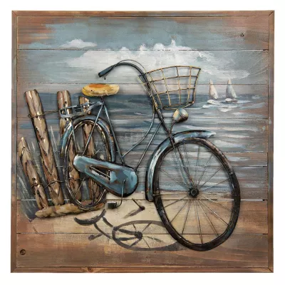 Clayre & Eef Wand Dekoration Fahrrad 60x60x5 cm