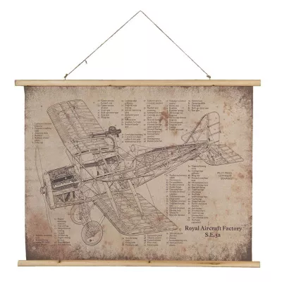 Clayre & Eef Wandkarte 100x2x75 cm