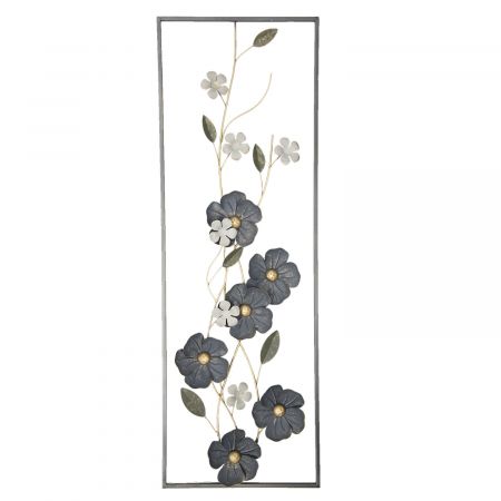 Wanddekoration Blumen 31x90x4 cm