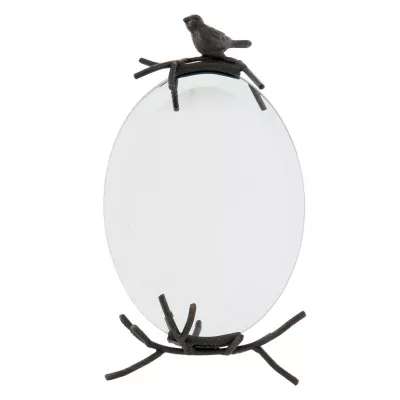 Clayre & Eef Wandspiegel Vogel ca. 13 x 11 x 21 cm