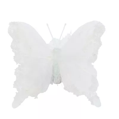 Büroklammer Schmetterling 3er Set weiß ca. 12 cm