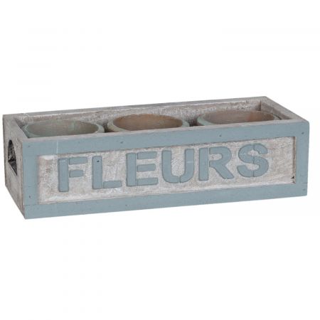 Clayre & Eef Blümentopf set (3) Ø 7x6/24x10x6 cm