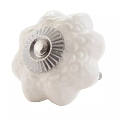 Möbelknopf Knauf Griff weiß ca. Ø 4 cm