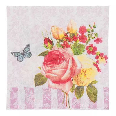 Clayre & Eef Papierservietten Schmetterling (20) ca. 33 x 33 cm