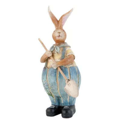 Figur Hase Schaufel Hose blau ca. 23 cm