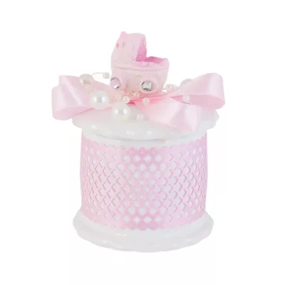 Schmuckdose Schatulle rosa ca. Ø 6 cm