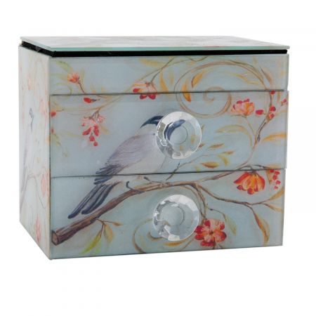 Clayre & Eef Schubladenbox Vogel ca. 16 x 16 x 12 cm