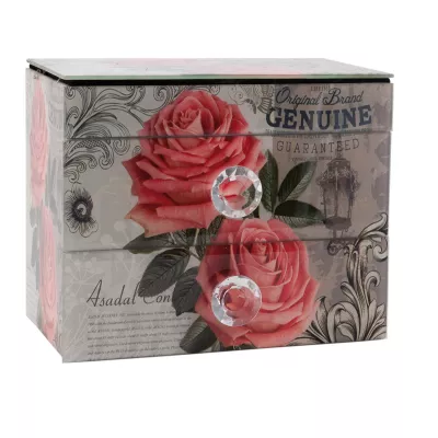 Clayre & Eef Schubladenbox Rosen ca. 21 x 13 x 17 cm