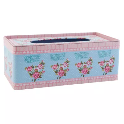 Clayre & Eef Kosmetiktücherbox Blumen ca. 25 x 13 x 9 cm