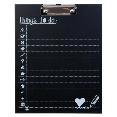 Clayre & Eef Memoboard Klemmbrett schwarz ca. 24 x 30 cm