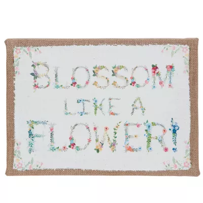 Clayre & Eef Bild auf Jute BLOSSOM LIKE A FLOWER! ca. 35 x 2 x 25 cm