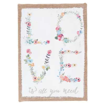 Clayre & Eef Bild auf Jute LOVE ca. 25 x 2 x 35 cm