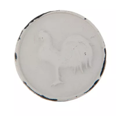 Möbelknopf Knauf Griff Hahn weiß ca. Ø 4 cm