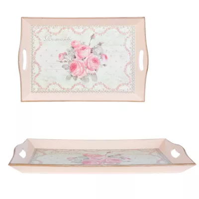 Clayre & Eef Serviertablett Romantic ca. 49 x 31 x 4 cm
