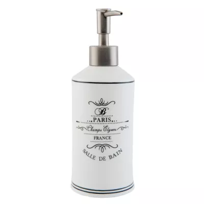Clayre & Eef Seifenspender weiß Paris France Salle de Bain 7x20 cm