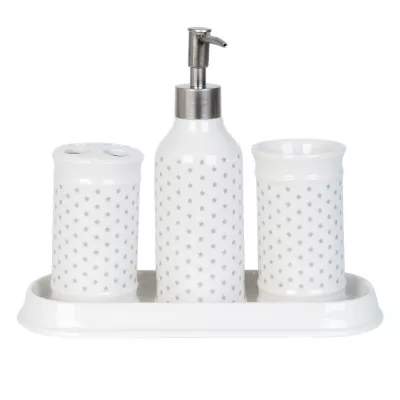 Clayre & Eef Badezimmerset 4er Set Sterne