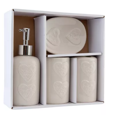 Clayre & Eef Badezimmer set (4) Ø 7x18 cm/0,3L / Ø»