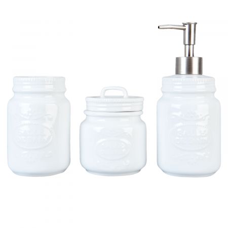 Clayre & Eef Badezimmer set (3) Ø 7x12 cm/0,3L / Ø»