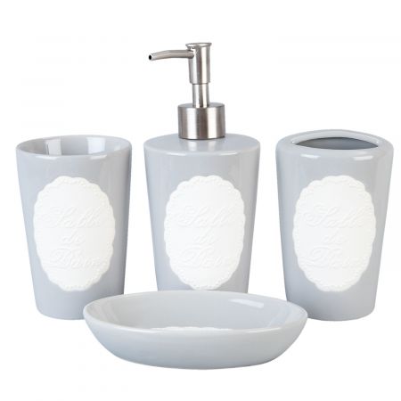 Clayre & Eef Badezimmer set 14x10x3 cm / Ø»