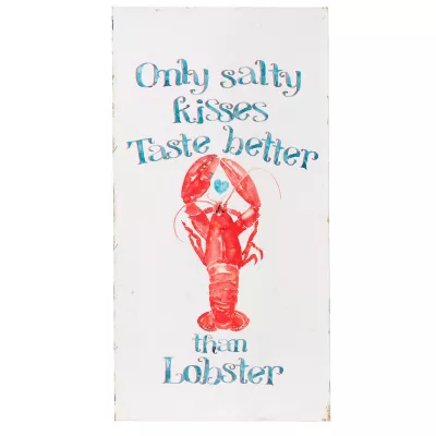 Clayre & Eef Textschild "Lobster" 20x40 cm