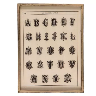 Clayre & Eef Bild text 26x2x35 cm