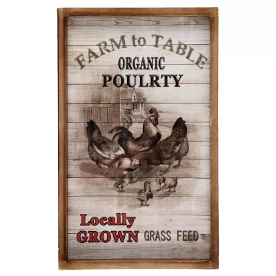 Clayre & Eef Bild Wandbild "Poultry" 32x3x47 cm