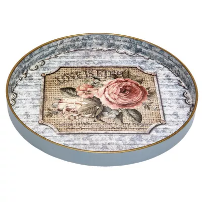 Clayre & Eef Tablett Ø 33x4 cm