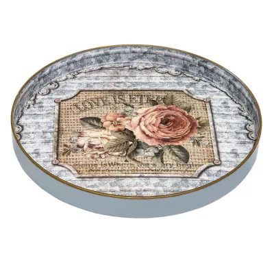 Clayre & Eef Tablett Ø 27x3 cm