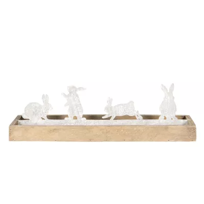 Clayre & Eef Dekoration Kaninchen 36x10x10 cm