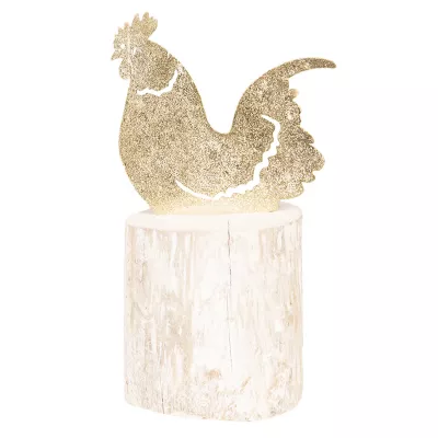 Clayre & Eef Dekoration Hahn 10x7x17 cm