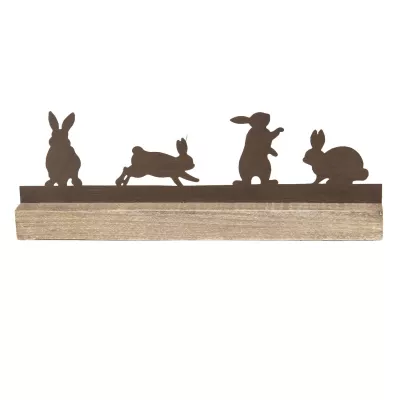 Clayre & Eef Dekoration Kaninchen 35x5x12 cm