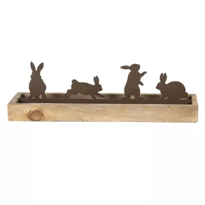Clayre & Eef Dekoration Kaninchen 36x10x10 cm