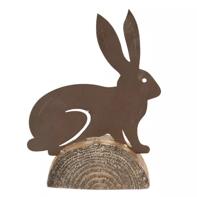 Clayre & Eef Dekoration Kaninchen 15x4x20 cm