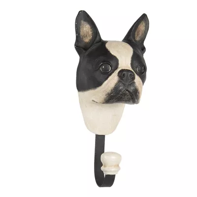 Clayre & Eef Wandhaken Mops Hund 11x8x18 cm