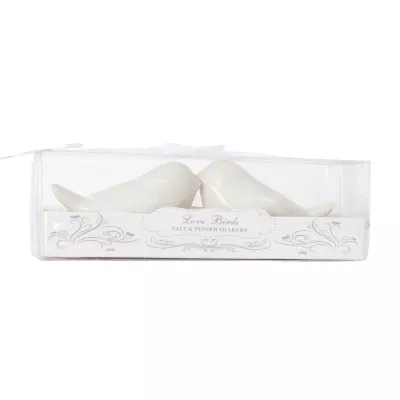 Clayre & Eef Saltand Pepper birds 14x5x4 / 2x 6x3x4 cm (2)