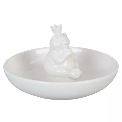 Clayre & Eef Porzellanfigur Froschkönig Ø 12x6 cm