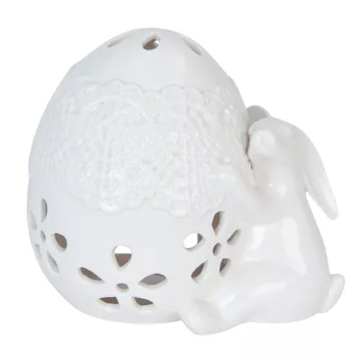 Clayre & Eef Prozellanfigur Teelichthalter  13x9x12 cm