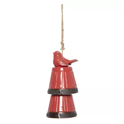 Clayre & Eef Windspiel Vogel Ø 12x23/42 cm