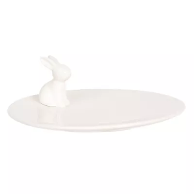 Clayre & Eef Schale mit Kaninchen Ø 19x7 cm