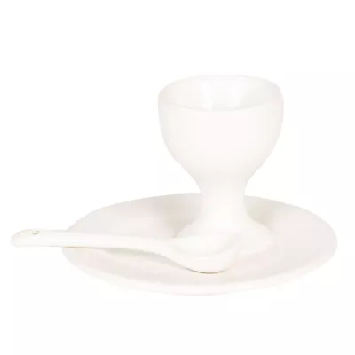 Clayre & Eef Eierbecher mit Löffel Ø 12x7 cm