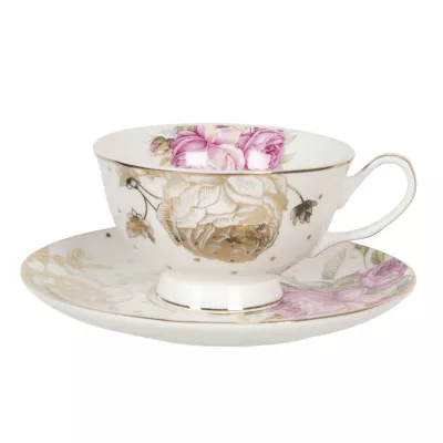 Clayre & Eef Kaffeetasse mit» Ø 15x7 cm / 200 ml