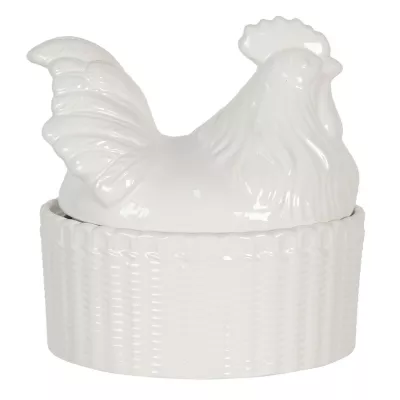 Clayre & Eef Schale mit Deckel 16x11x16 cm