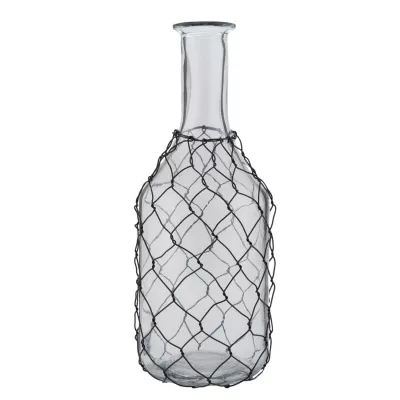 Clayre & Eef Glasflasche groß transparent ca. Ø 9 x 27 cm