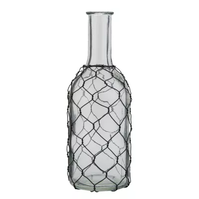 Clayre & Eef Glasflasche mittel transparent ca. Ø 7 x 22 cm